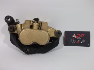 PINZA DELANTERA IZQUIERDA ORO + SOPORTE YAMAHA TMAX 2001/03